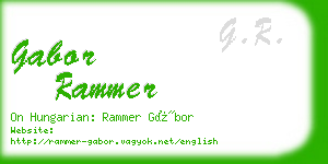 gabor rammer business card